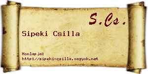 Sipeki Csilla névjegykártya